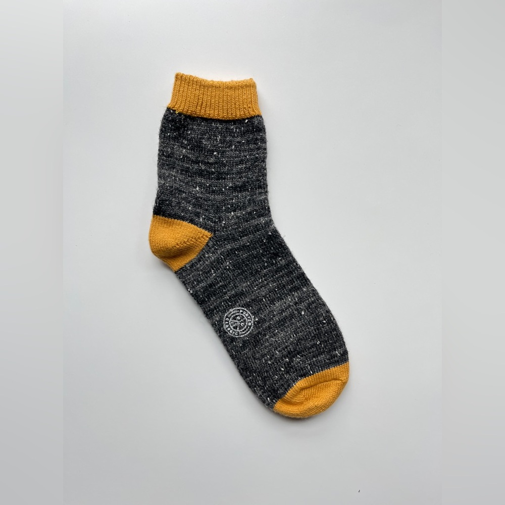 Japan brand 🇯🇵 porter classic Gray and Yellow Women's Wool Socks